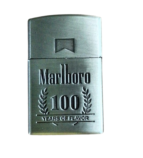 Газовая зажигалка кремниевая Марки сигарет HL-486 Marlboro Серый (3577А)