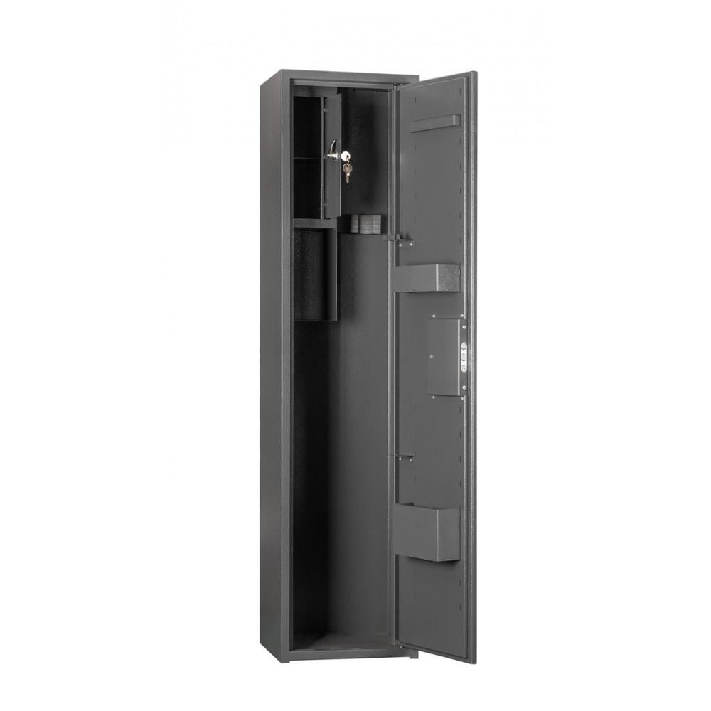 Сейф для хранения оружия ШОС-1250 с кассовым отделением Антрацитово-серый (6-17-3011510600007)