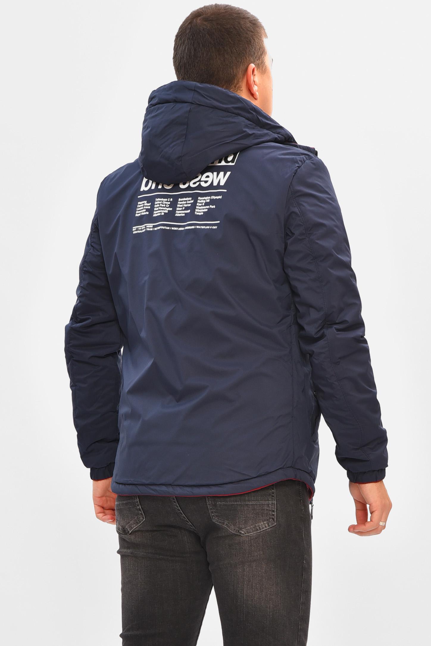 Куртка мужская демисезонная двухсторонняя S Бордовый (206520) - фото 4