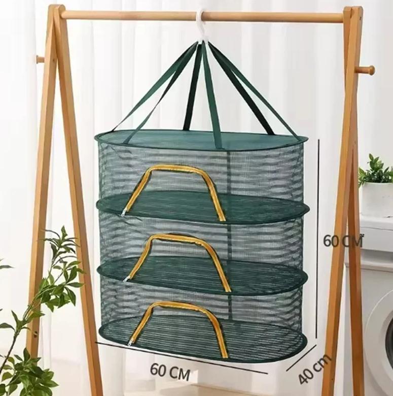 Сітка для сушіння риби та фруктів Be-Tech SH7712113 3 рівні 60х60х40 см Зелений (27558093) - фото 2 Сітка для сушіння риби та фруктів Be-Tech SH7712113 3 рівні 60х60х40 см Зелений (27558093) - фото 2