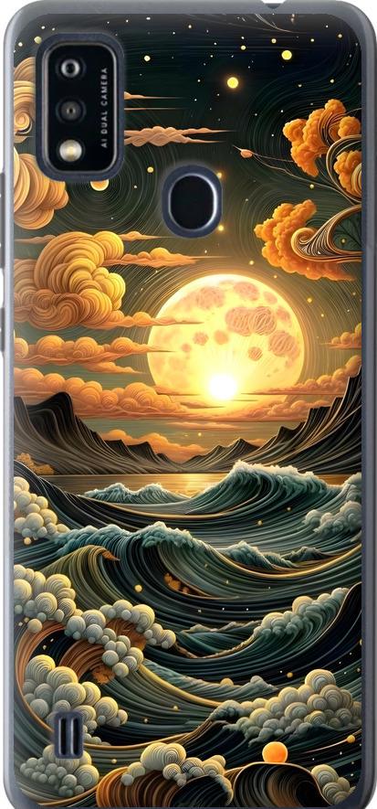 Чехол на ZTE Blade A51 Арт волны (6332u-2506-42517)