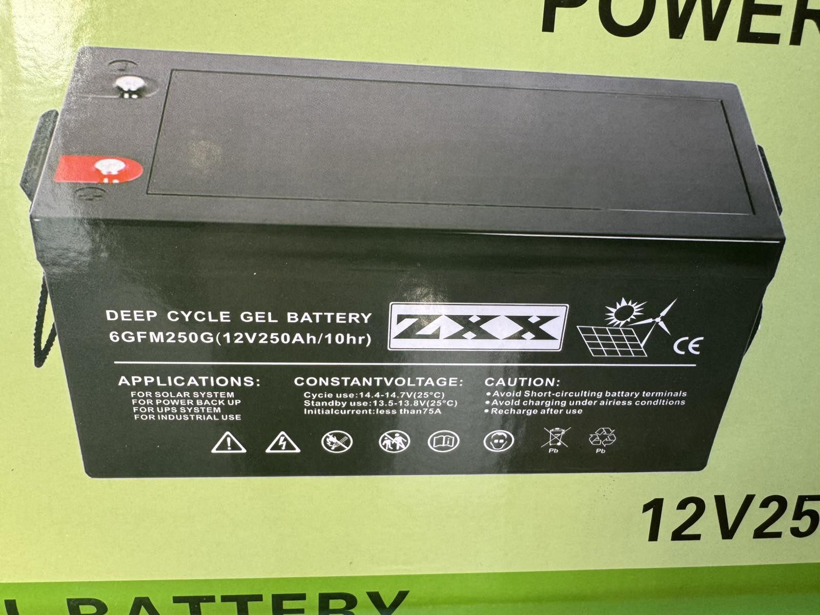 Акумулятор гелевий ZXX 12V 250Ah - фото 2 Акумулятор гелевий ZXX 12V 250Ah - фото 2