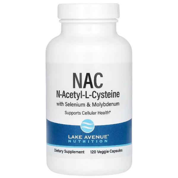 Ацетилцистеин для спорта Lake Avenue Nutrition N-Acetyl-L- Cysteine 600 мг 120 вег. капс. (000021638)