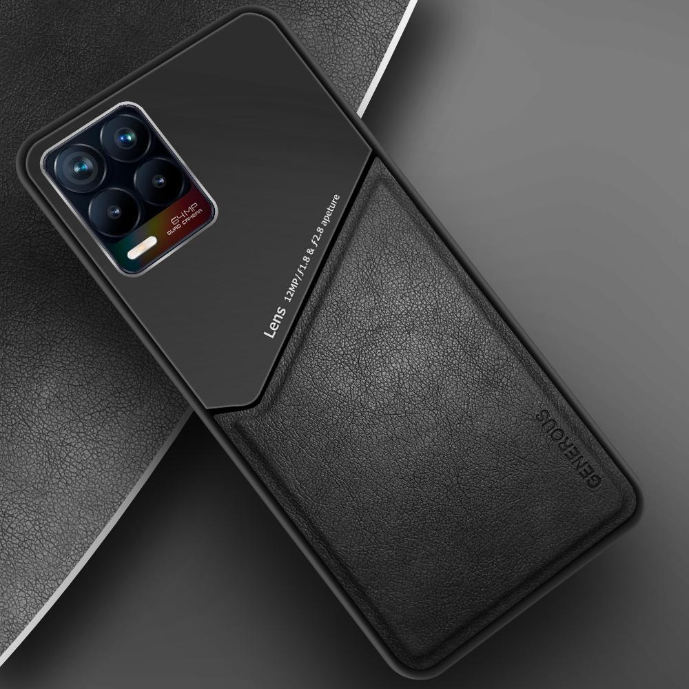 Комбинированный чехол Generous на Realme 8 Black (24154-2B)