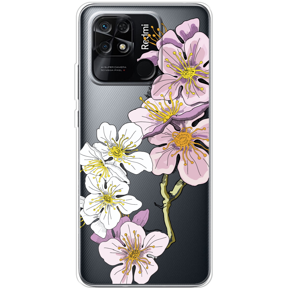 Чехол BoxFace Xiaomi Redmi 10C Cherry Blossom Прозрачный силикон (44304-cc4-44304)