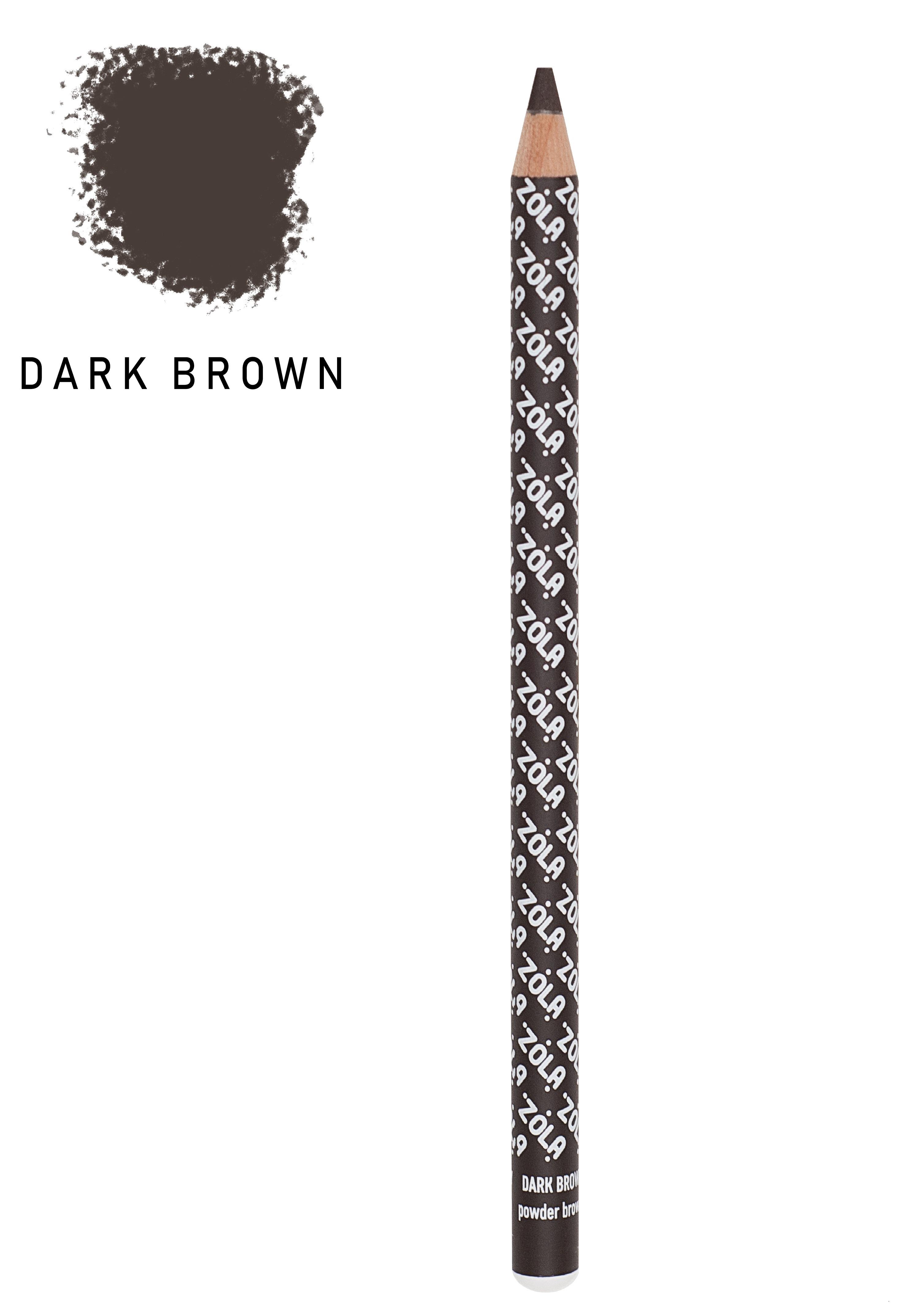 Карандаш для бровей пудровый Zola Powder Brow Pencil Dark Brown 1,19 г Темно-коричневый