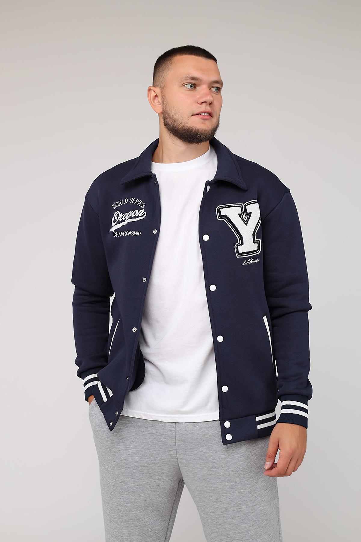 Куртка-бомбер чоловіча демісезонна ЦБ-00282590 р. 48 Синій (29080007)