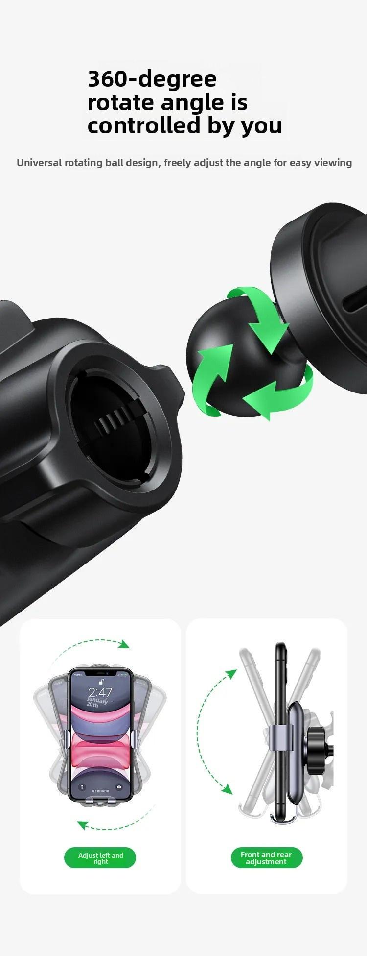 Держатель автомобильный Ugreen 4.7-7" 360° (80872) - фото 12 Держатель автомобильный Ugreen 4.7-7" 360° (80872) - фото 12