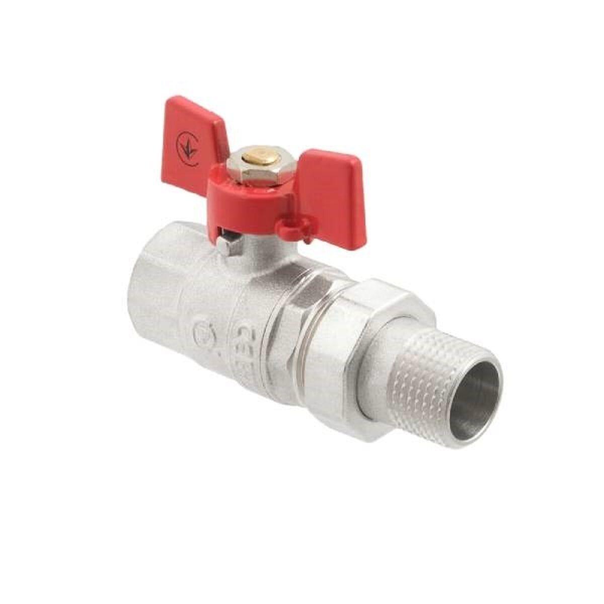 Кран с американкой PLM Strong 1" ВЗ прямой латунь (PSVC03)