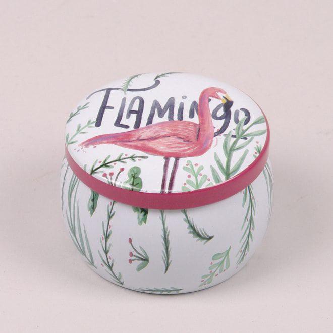 Коробочка металлическая Flora Фламинго для хранения мелочей (25262)