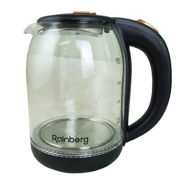 Електрочайник Rainberg RB 2218 дисковий з LED-підсвіткою Чорний (0036) Електрочайник Rainberg RB 2218 дисковий з LED-підсвіткою Чорний (0036)