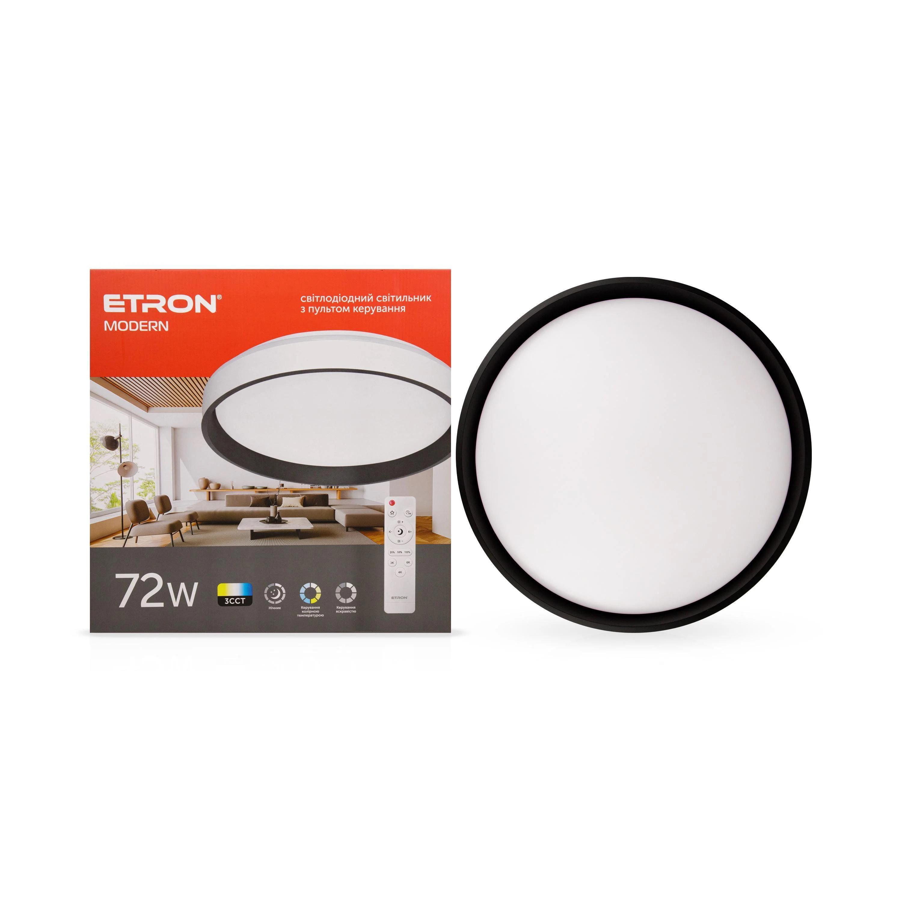 LED-светильник ETRON Smart MODERN 1-ESP-2053 72W IP20 Black/White (27551772)