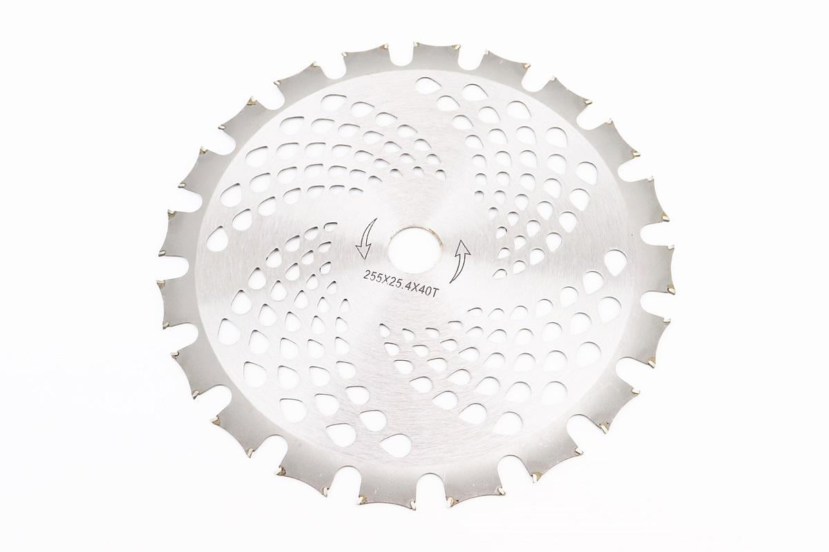 Ніж з побідитовими зубцями двосторонній до мотокос 40Тх255 мм