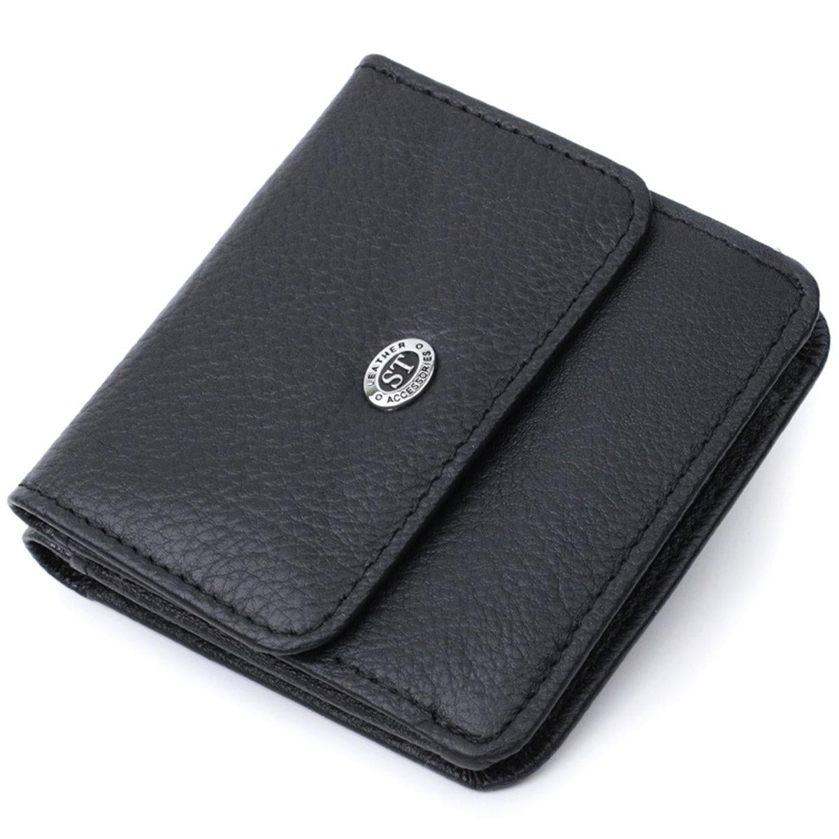 Кошелек женский ST Leather 22690 зернистый из натуральной кожи Черный (168-136-22690)