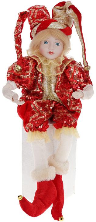 Фигура Арлекин 43 см музыкальная с функцией движения Красный/Золото (BD-NY14-718)