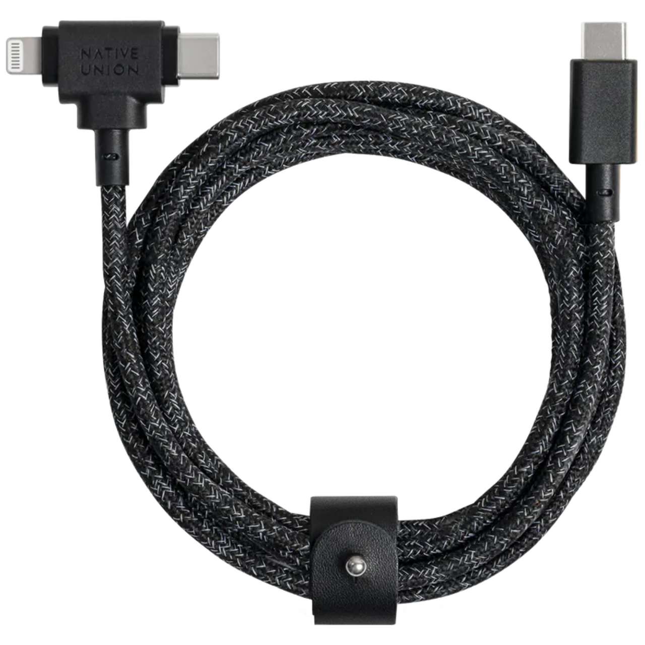 Кабель Native Union Belt Cable Universal USB-C to USB-C/Lightning 1.5 m, Cosmos Black (BELT-CCL-COS-NP)