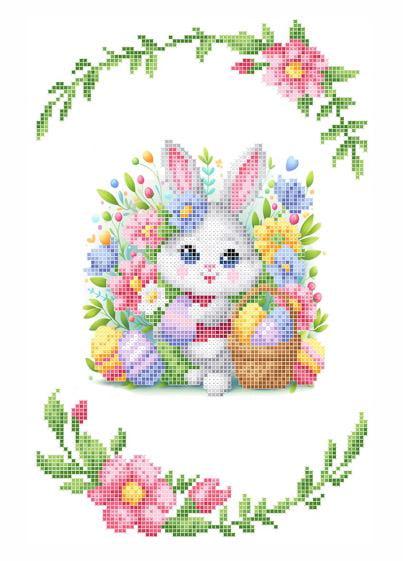 Полотенце пасхальное А-4 для вышивания бисером на атласе ЗПР-051 25х30 см