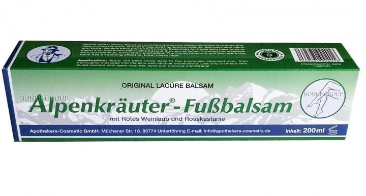 Бальзам для ног Alpenkrauter-fubalsam Альпийские травы охлаждающий 200 мл (0001GA)