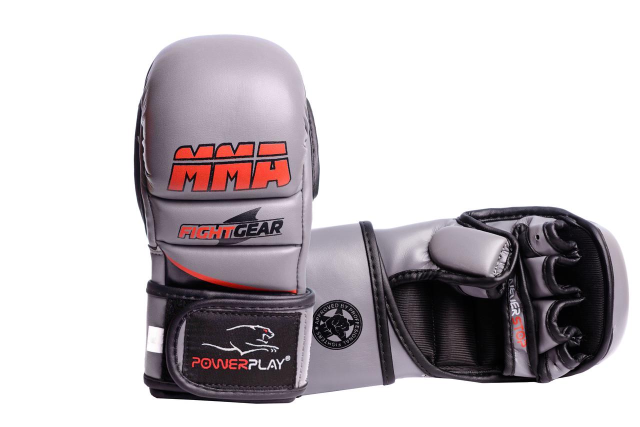 Перчатки для MMA PowerPlay 3026 S Серый