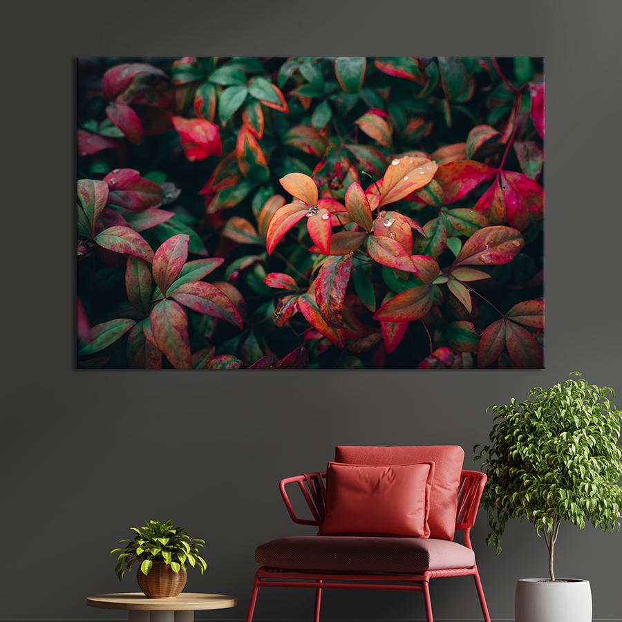 Настенний декор Яркие листья 120x80 см (1933-1)