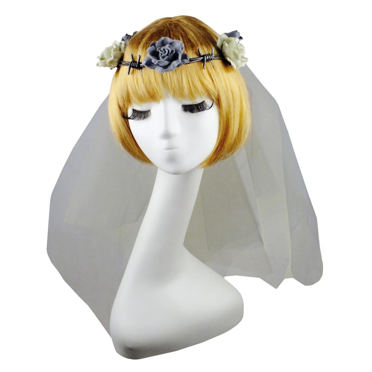 Венок Seta Décor Невеста зомби с фатой (18-1023GY-CH) Венок Seta Décor Невеста зомби с фатой (18-1023GY-CH)