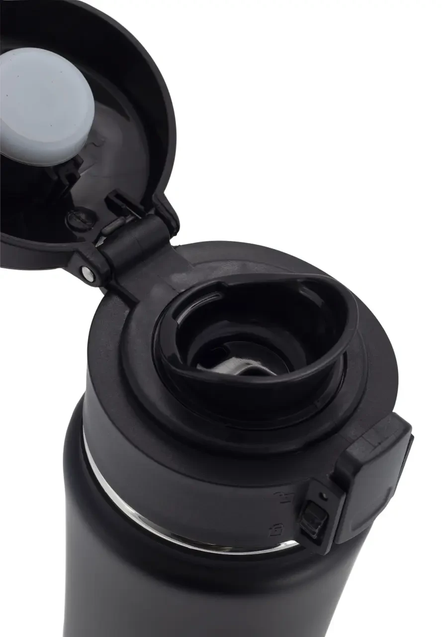 Спортивный термос-бутылка Kamille 500 мл из нержавеющей стали Черный (KM-2066) - фото 2 Спортивный термос-бутылка Kamille 500 мл из нержавеющей стали Черный (KM-2066) - фото 2