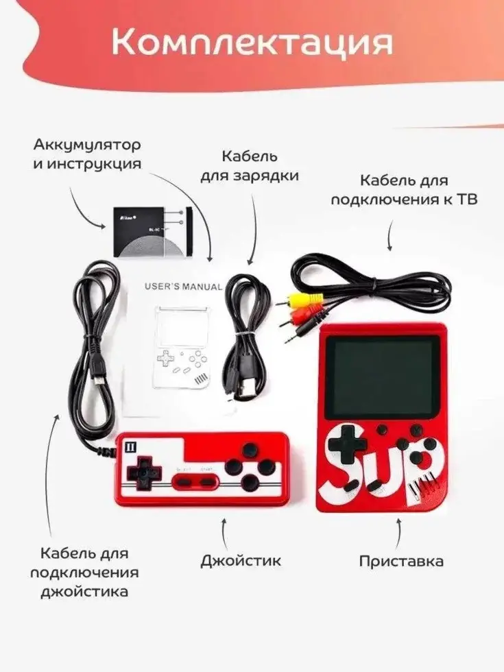 Приставка SUP Game Box 3" 400 игр с джойстиком (22094300) - фото 10