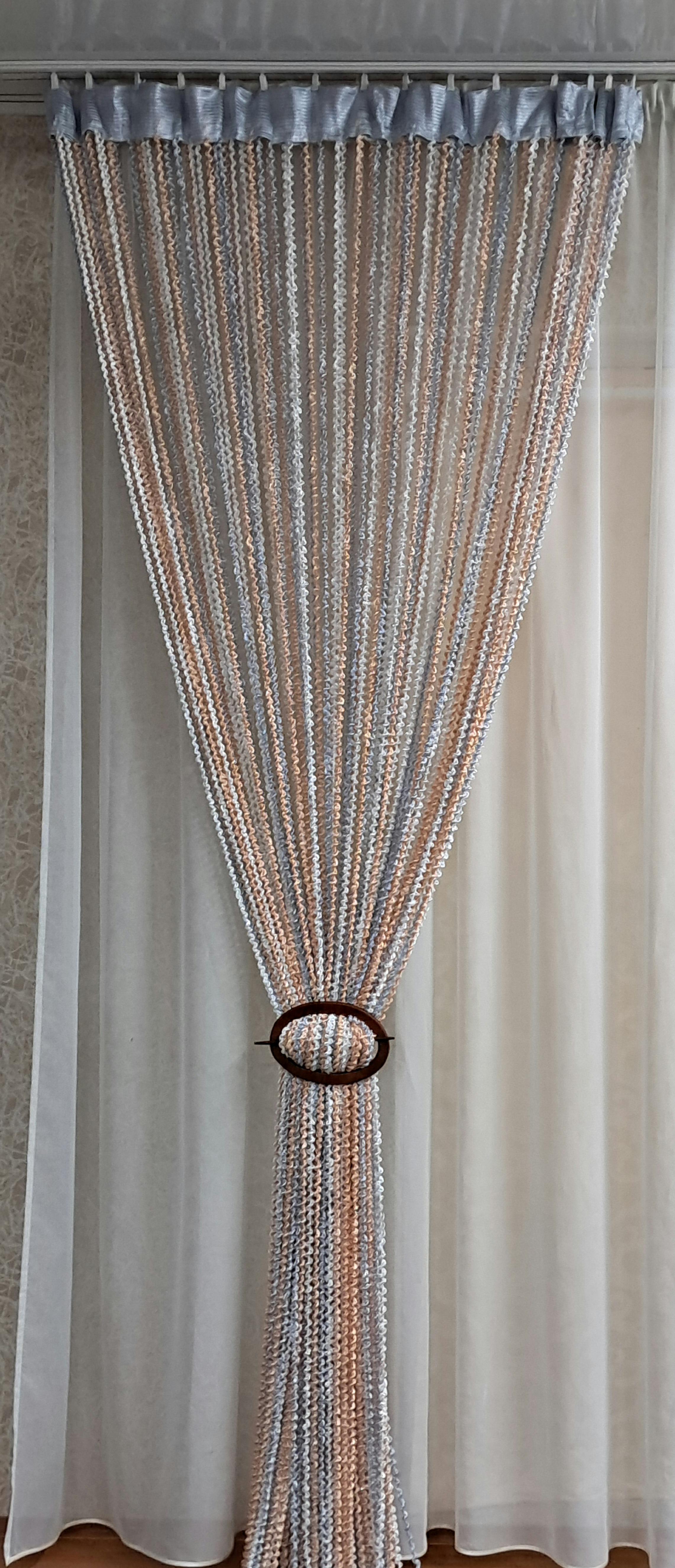 Шторы-нити Спиральки с люрексом 300х300 см Бежевый/Серый/Пудровый - фото 1 Шторы-нити Спиральки с люрексом 300х300 см Бежевый/Серый/Пудровый - фото 1