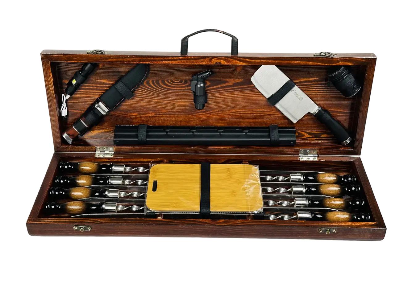 Набор шампуров в кейсе Форест (21-10-KS-7804)