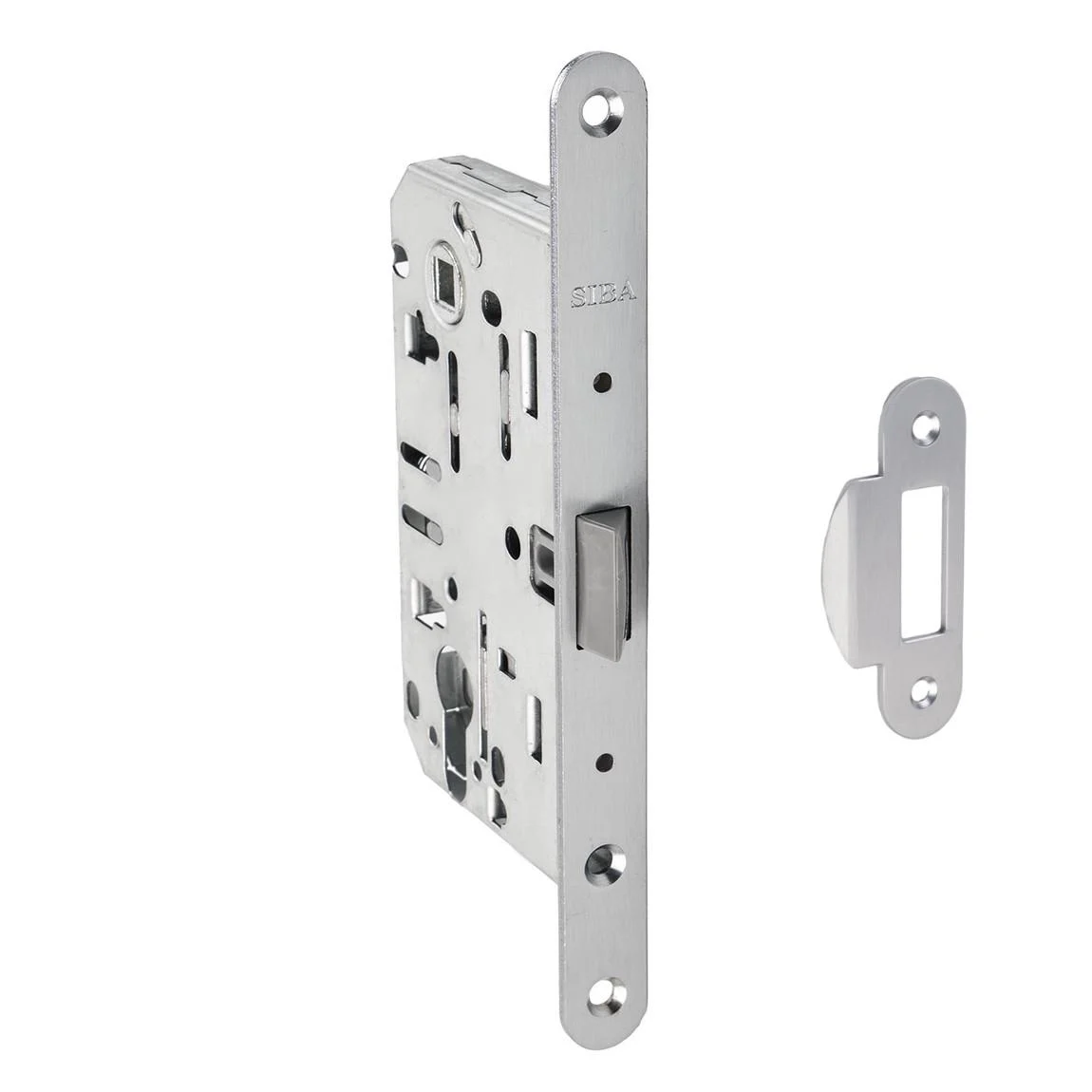 Механізм для міжкімнатних дверей Siba 8550 PZ B 50 мм з безшумною клямкою Хром матовий (SB8550 MSC)