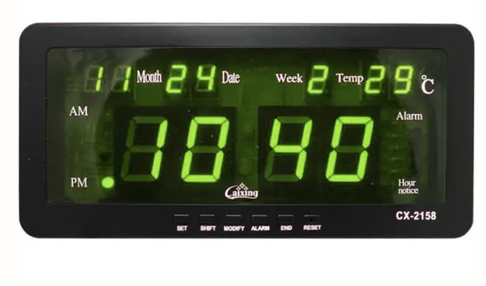 Часы настольные Caixing CX 2158 Зеленый (sp1228)