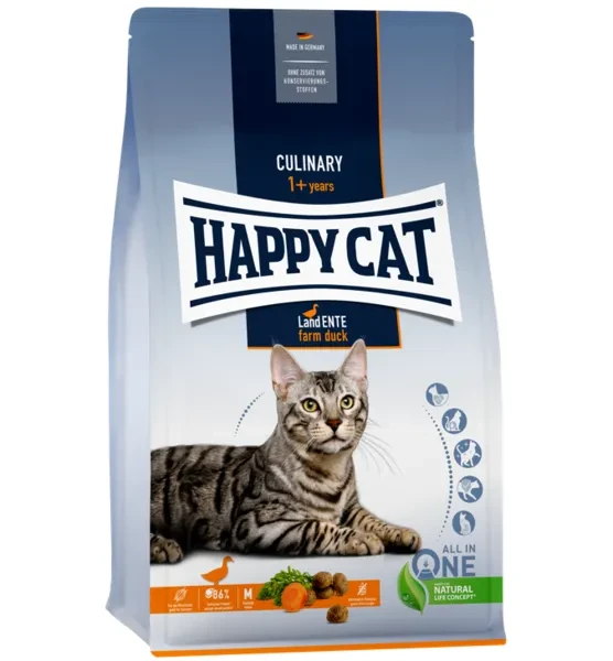 Корм сухой Happy Cat Culinary L-Ente для взрослых кошек с уткой 4 кг (70567)