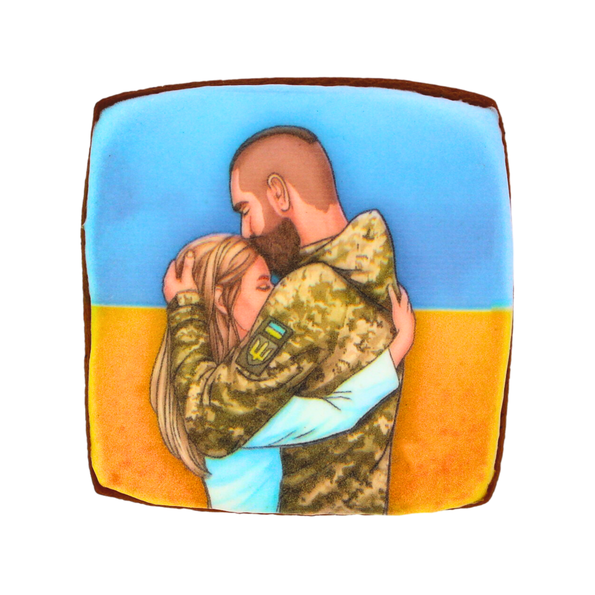 Пряник с принтом Крафт Печиво День Защитников Украины Пара 45 г