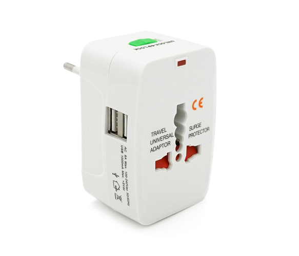 Мережевий перехідник універсальний VOLTRONIC 5в1 з USB 250V 10A White (YT-AAEP-5/1)