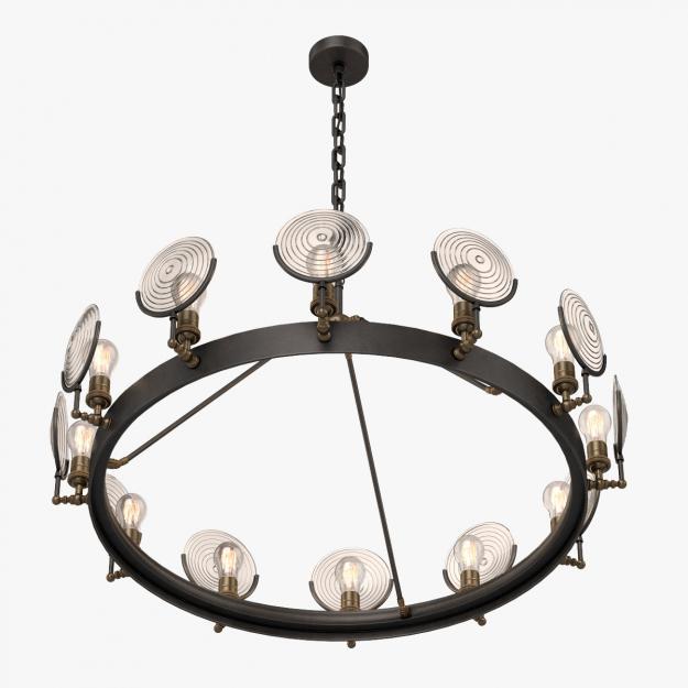 Люстра Industrial Bar 12P D100 Gold/Black