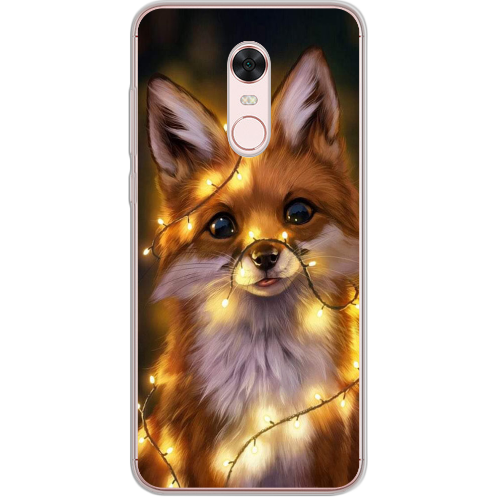 Чехол BoxFace Xiaomi Redmi 5 Plus Рождественская лиса Прозрачный силикон (32522-up2399-32522)