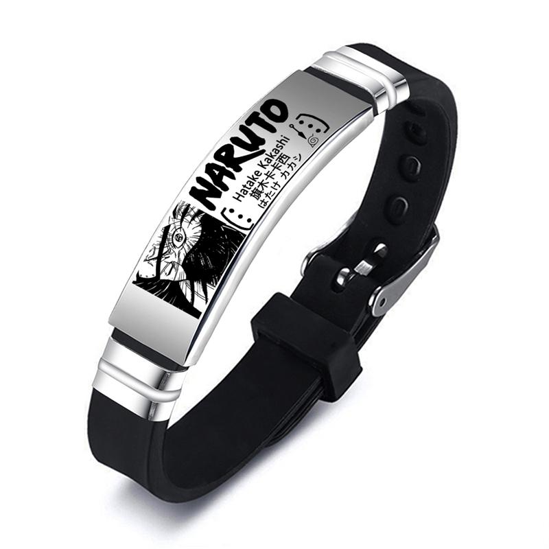 Браслет Hatake Kakashi из медицинской стали на силиконовом ремешке 20 см (BSS-114)