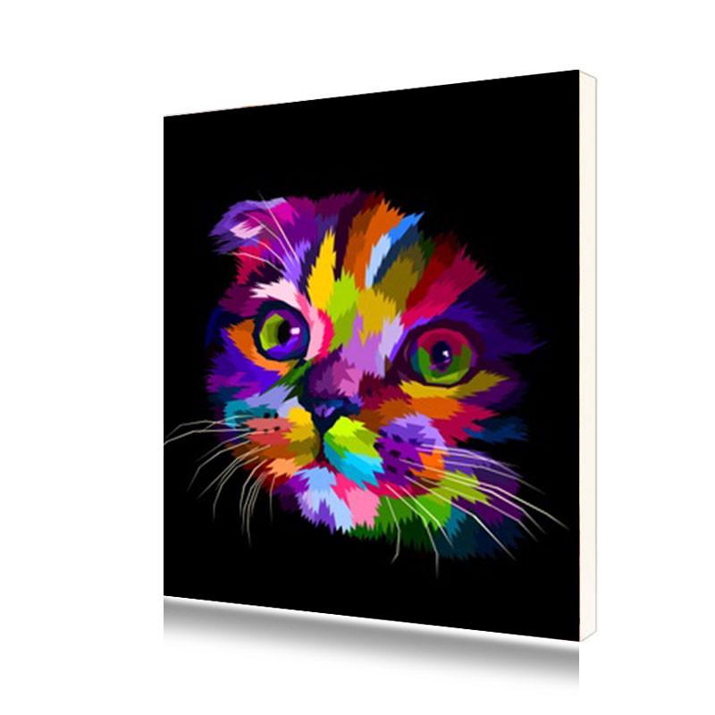 Картина за номерами Lesko PH-9608 "Райдужне кошеня 1"