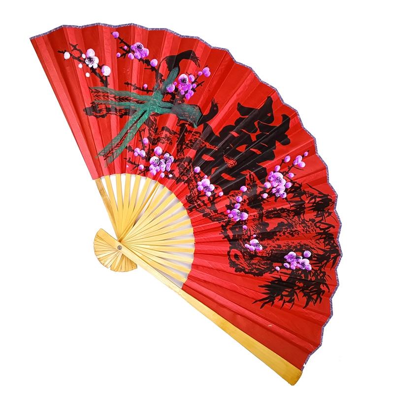 Настенный веер иероглиф Двойное счастье 50х90 см (C3800)