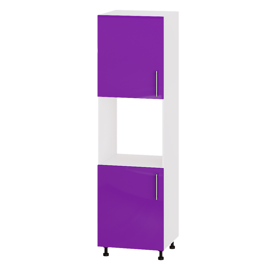 Шкаф Эверест Модерн модуль пенал Н76-600 60х57х215 см Сиреневый глянец/Белый (03340)