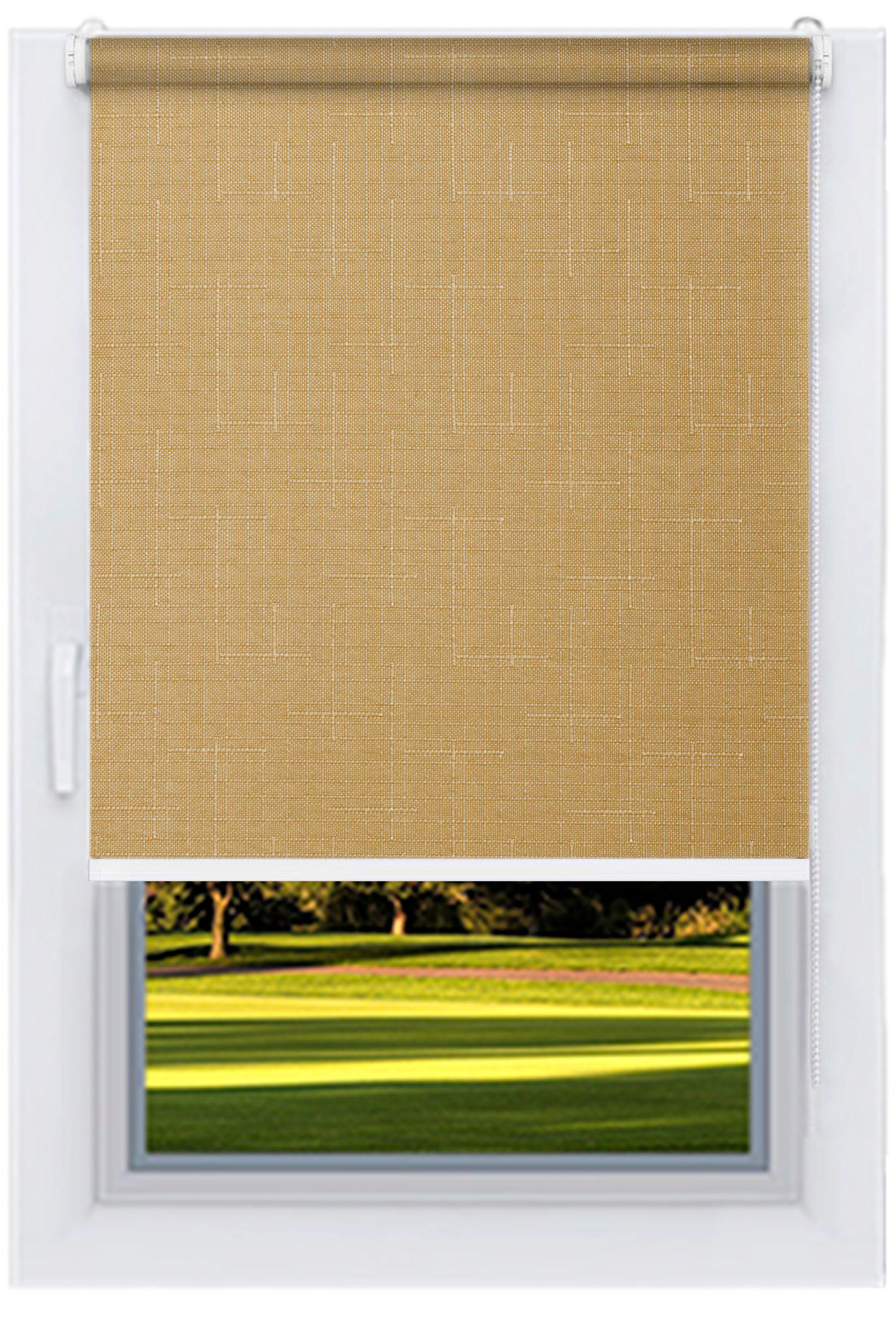 Ролета тканевая Decolux 75х160 см LEN Слоновая кость