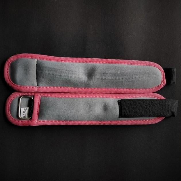 Манжеты утяжелительные для тренировок на ноги или руки 2 шт. по 0,25 кг Розовый (877223-250P) - фото 2 Манжеты утяжелительные для тренировок на ноги или руки 2 шт. по 0,25 кг Розовый (877223-250P) - фото 2