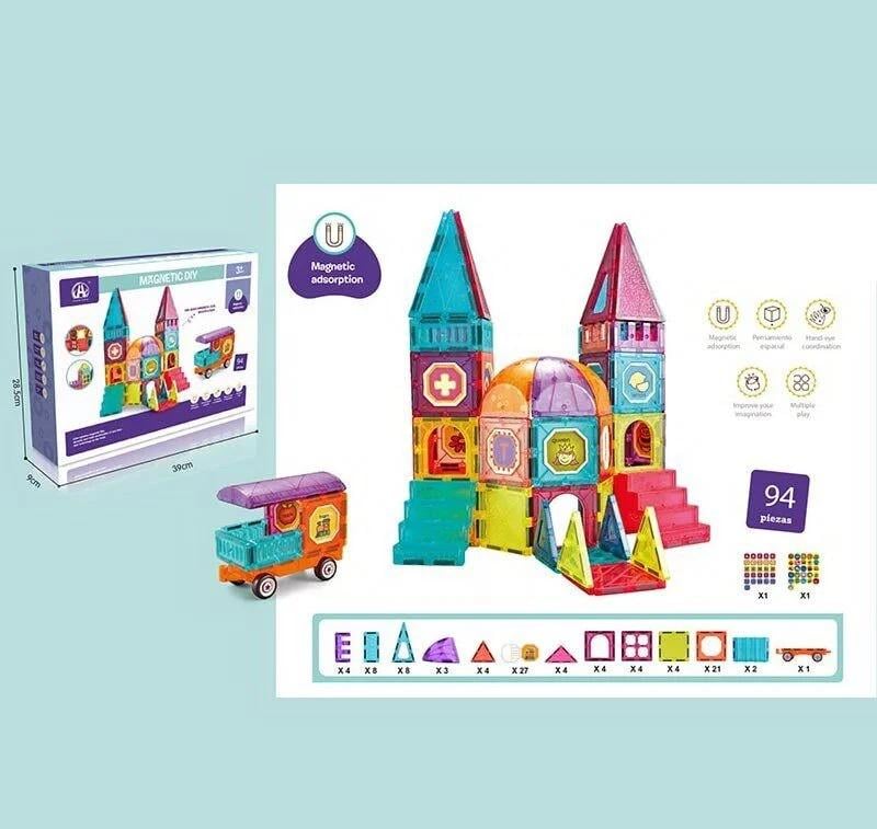 Конструктор магнітний Замок 94 деталі Multicolor (160356) - фото 2