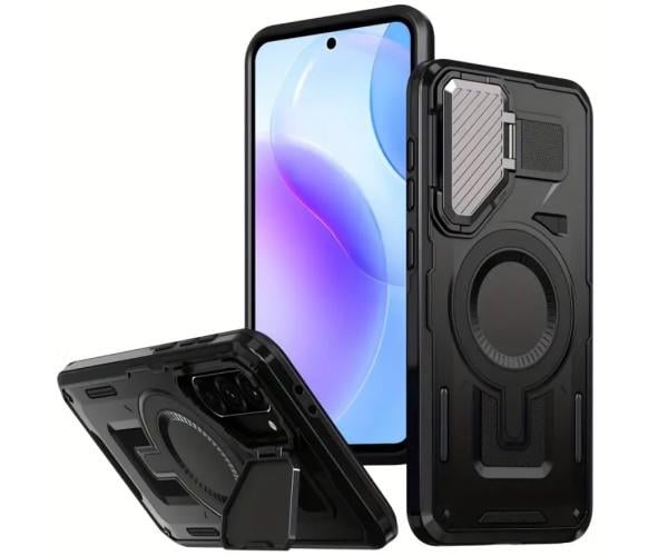 Чехол - накладка Armor Case with Camera Stand для Samsung Galaxy A56 5G Черный