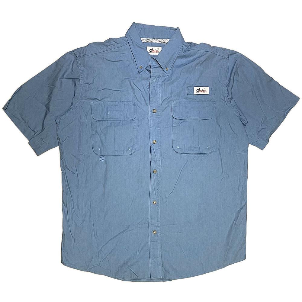 Сорочка World Wide Sportsman Fishing Shirt 100% Cotton Short Sleeve L Blue Lake (235868)