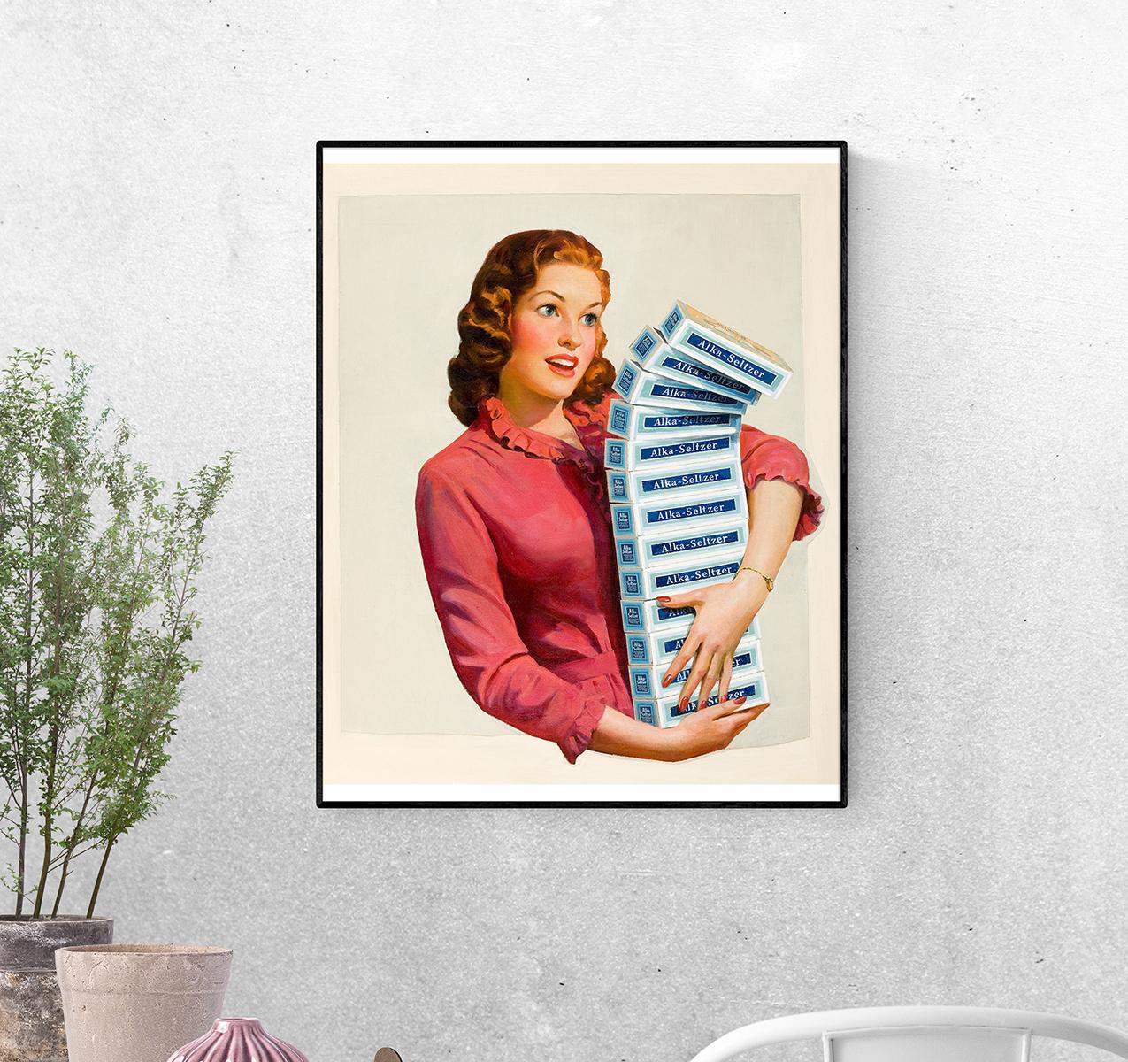 Постер Лучшие продажи Алка Зельтцер из 80-х Уолта Отто 1895-1963 формат А-0 (pin_up010056_Poster)