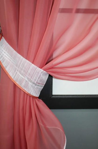 Шторки кухонні 280х170 см Марсала/Білий (091к) - фото 3 Шторки кухонні 280х170 см Марсала/Білий (091к) - фото 3