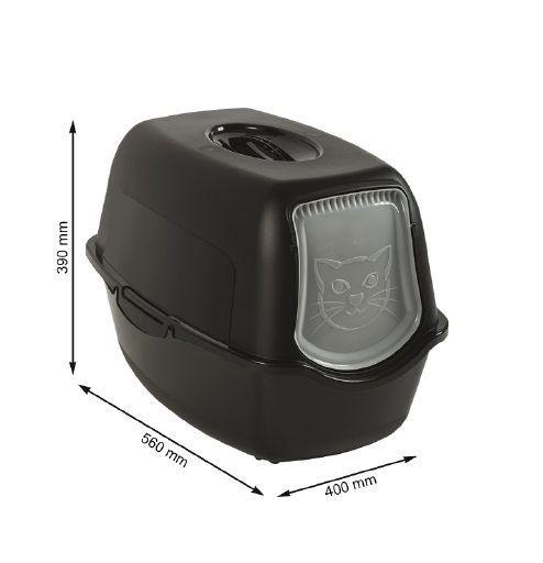 Туалет для кішок закритий Rotho Bailey Чорний (40045-bk) - фото 2 Туалет для кішок закритий Rotho Bailey Чорний (40045-bk) - фото 2