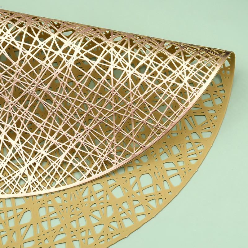 Салфетка сервировочная круглая 38 см Золотистый (7885) - фото 2 Салфетка сервировочная круглая 38 см Золотистый (7885) - фото 2