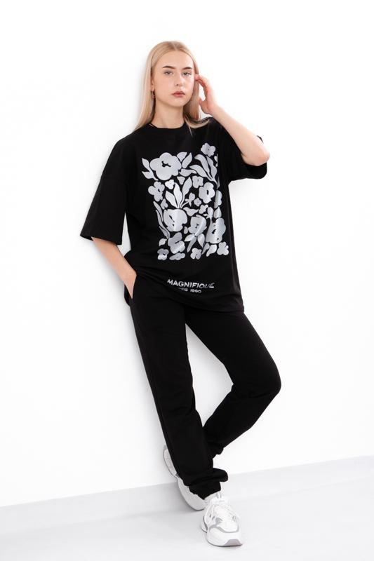 Комплект жіночий Носи Своє футболка з штанами р. 48 Чорний (8399-057-33-1) - фото 2
